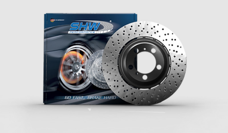 SHW Performance Left Front Cross-Drilled Brake Rotor for BMW M5 & M6 2006-2010