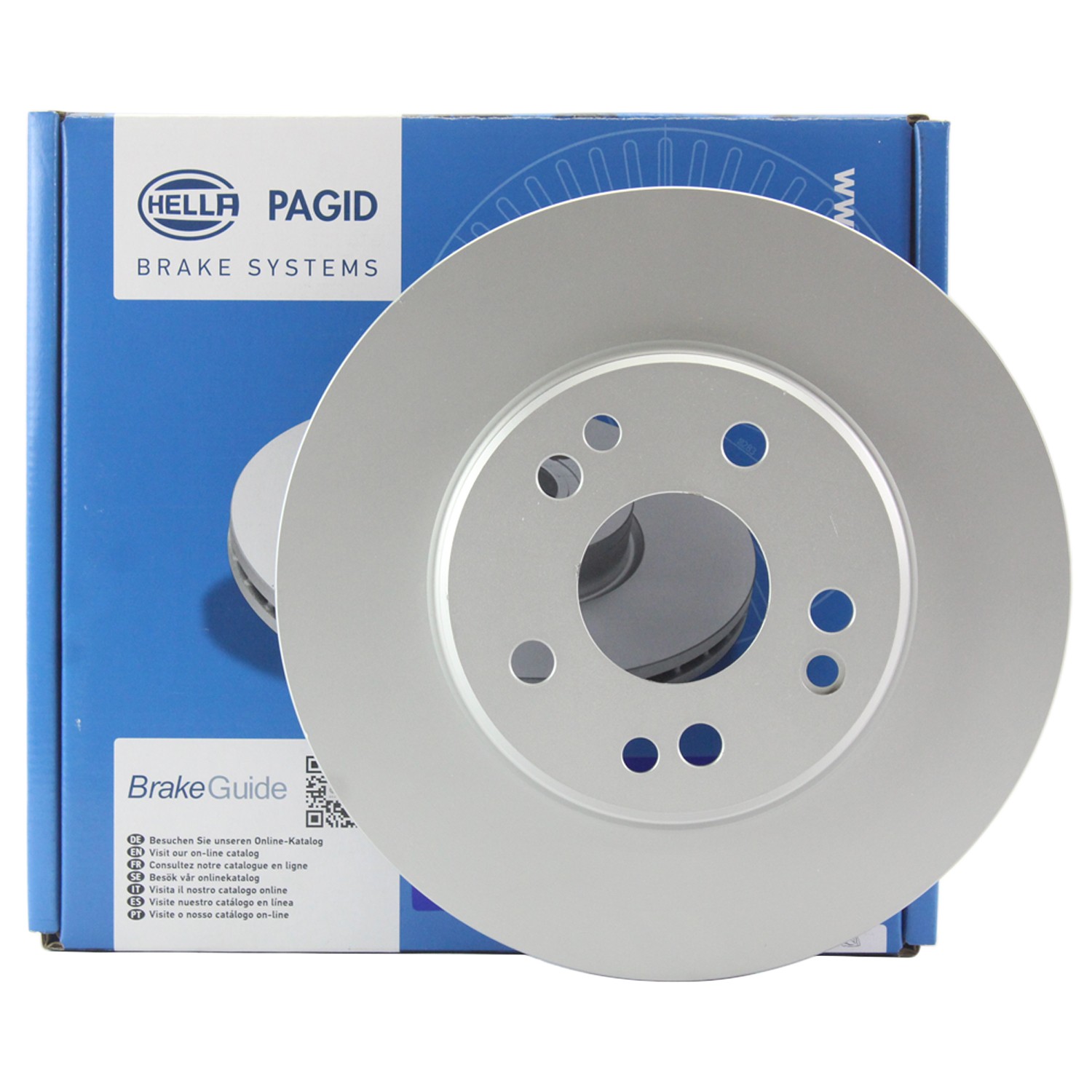 Hella 284mm Front Coated Disc Brake Rotor For Mercedes W201 C124 R107 W124