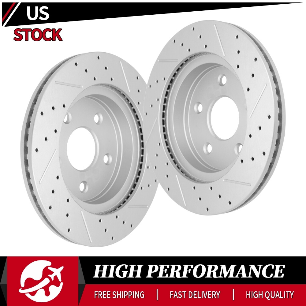 Front Drilled Disc Brake Rotors For Dodge Durango Ram 1500 Chrysler Aspen