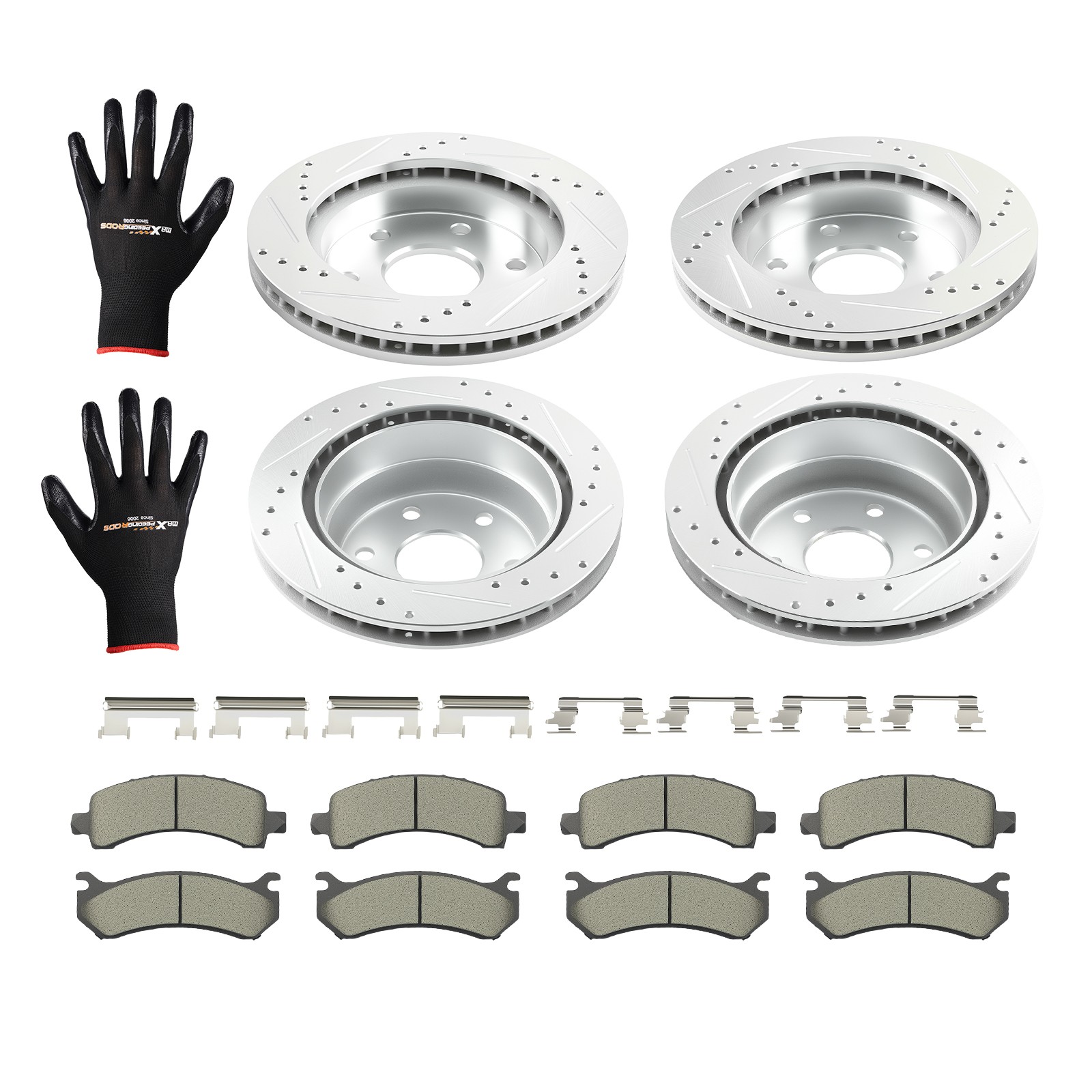 Front Rear Brake Rotors+Brake Pads Kit for Chevrolet Tahoe/GMC Yukon 2002-2006