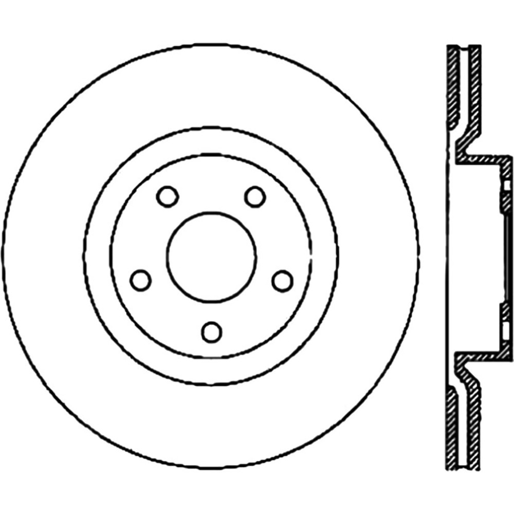 StopTech 127.62085R Front Right Drilled Brake Rotor for 05-13 Chevrolet Corvette