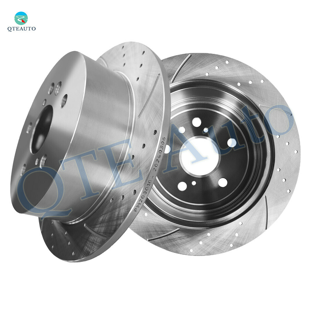 Rear Drilled Slotted Brake Disc Rotors For 2004-2007 Toyota Highlander