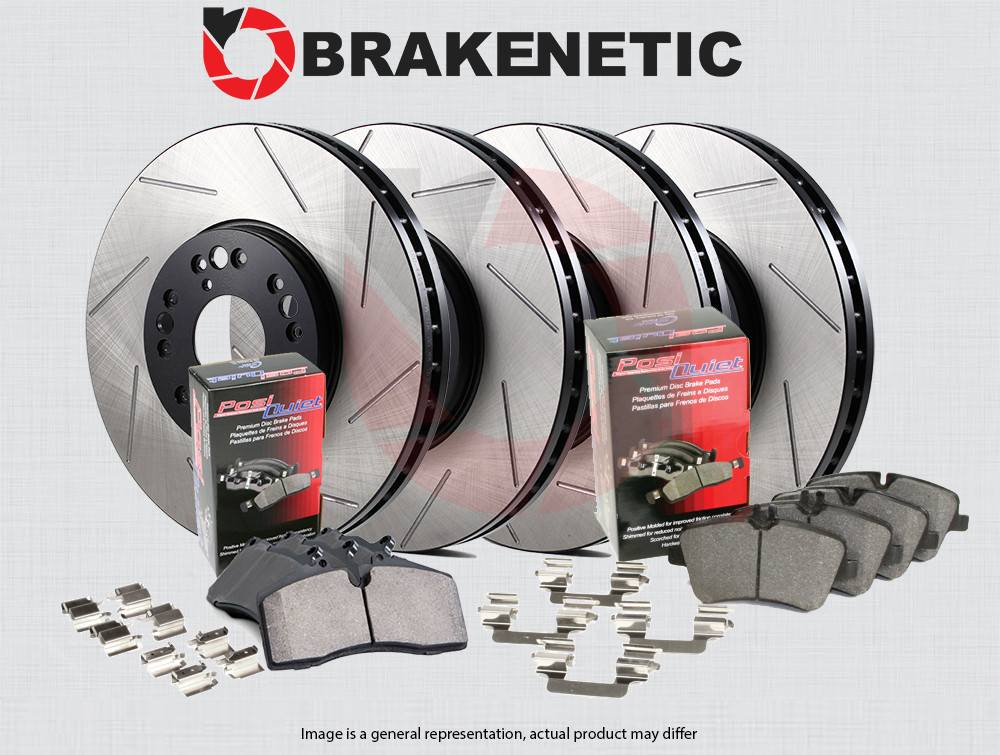 F&R BRAKENETIC Premium Slotted Brake Rotors + Posi Pads 350mm BPK84288