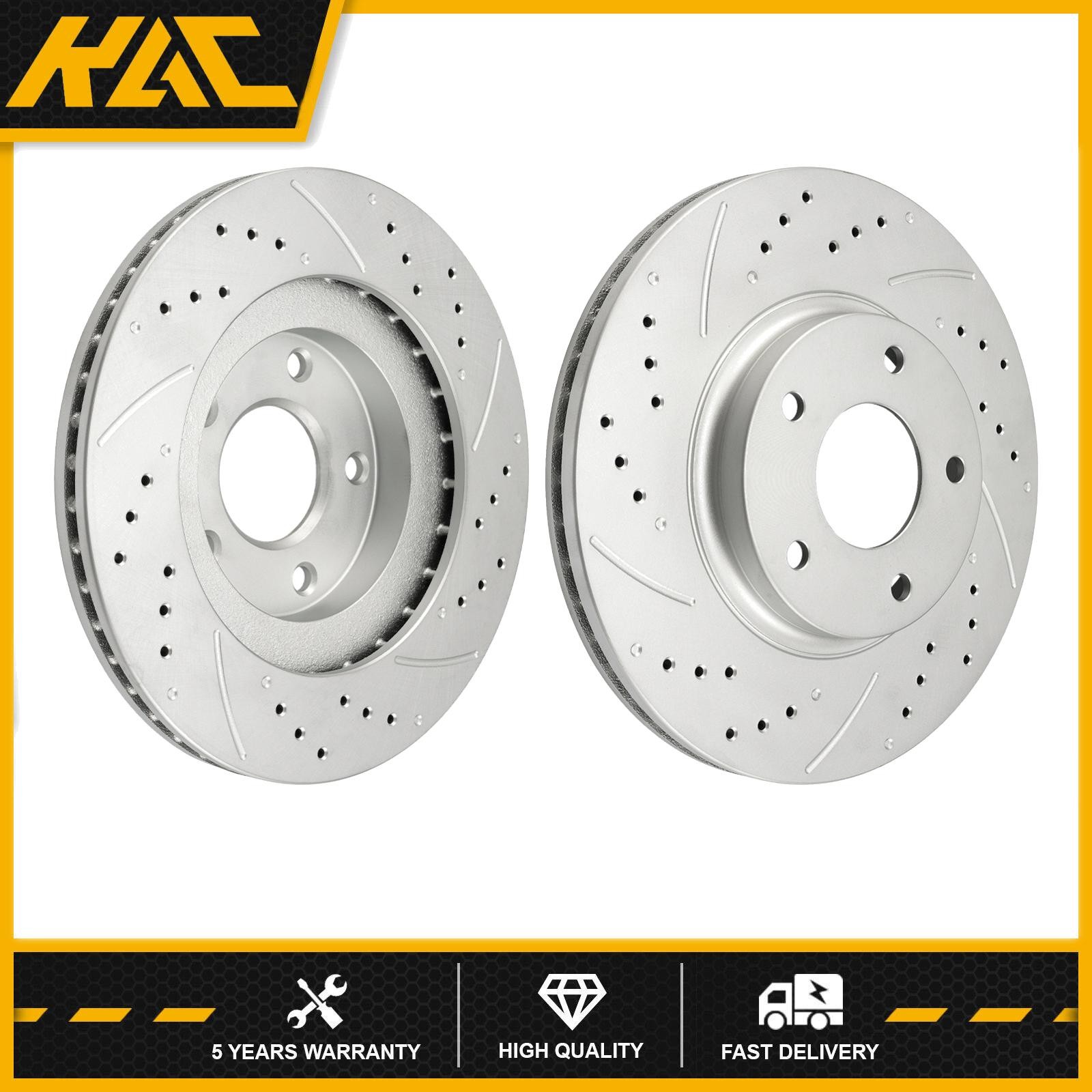11.65″ Front Drilled & Slotted Rotors For 2005-2006 Nissan Altima 2.5L 31306