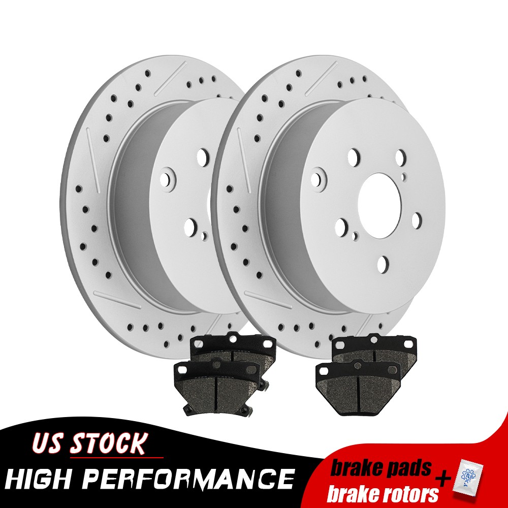 FWD 269mm Rear Disc Brake Rotors Pads for 2003 – 2006 Pontiac Vibe Toyota Matrix
