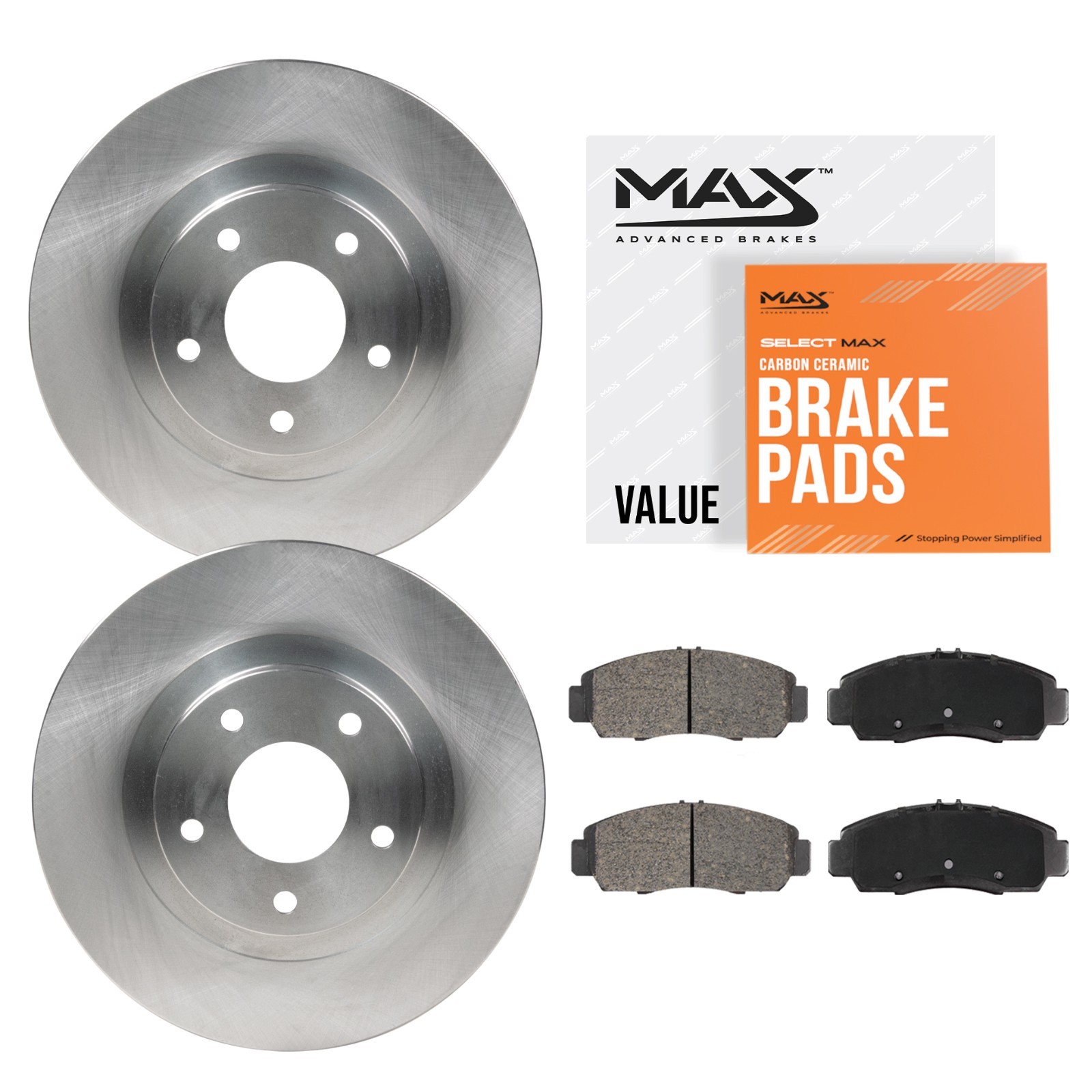 Front Brake Rotors + Ceramic Pads for 2019 2020-2023 Ford Ranger Bronco