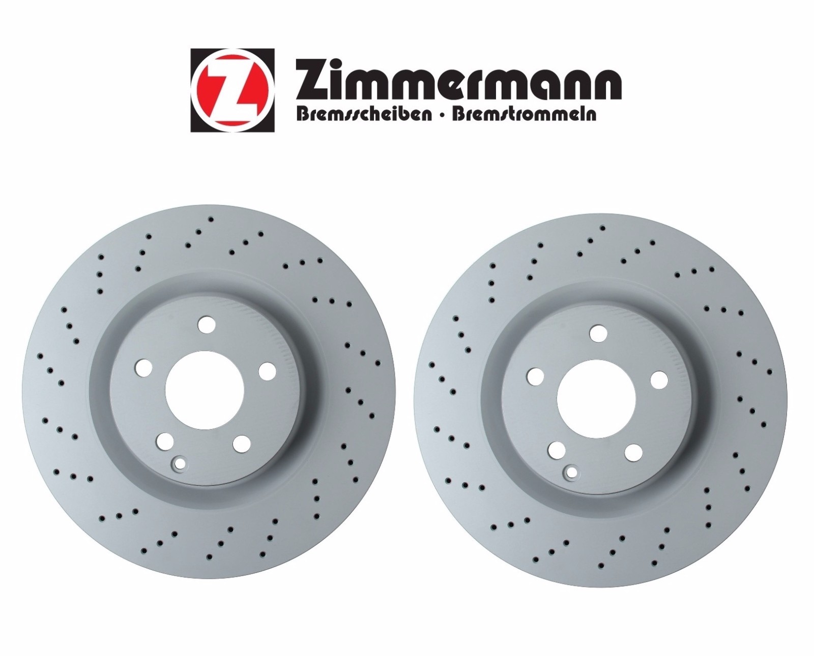 For Mercedes W216 W221 W230 Set of 2 Front Brake Disc Zimmermann 221421161207