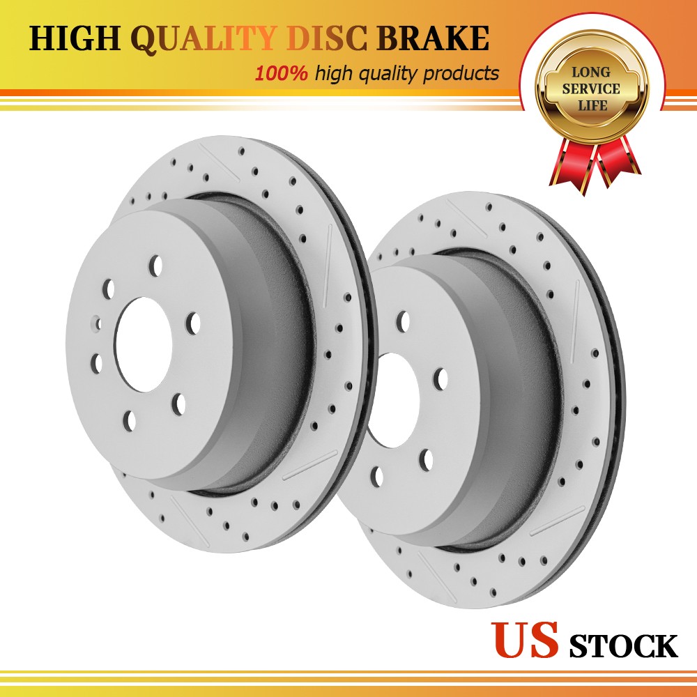 324mm Rear Drilled Disc Brake Rotors Set for Chevy Colorado GMC Canyon 2015-2022