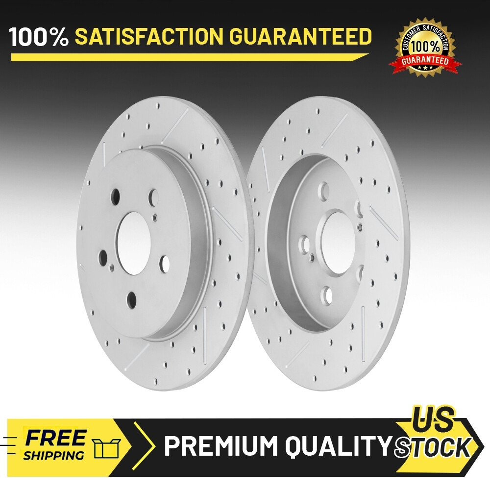 259mm Rear Drilled Slotted Disc Rotors for Toyota Corolla Matrix Pontiac Vibe