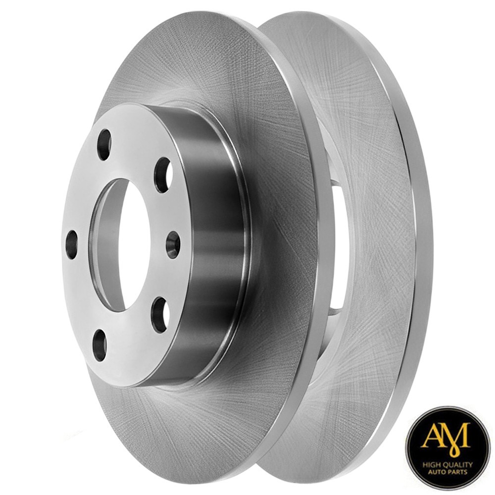 Rear Solid Brake Rotors 2PCS Set for Audi A4 05-03, 90 Quattro 95-93; 245mm