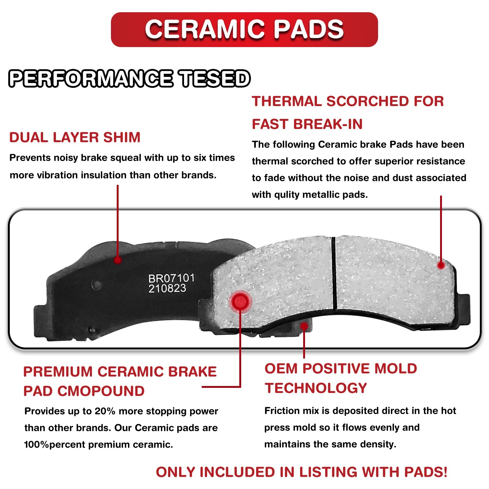 Front Rear Drilled Rotors + Brake Pads for 1999 – 2003 2004 Jeep Grand Cherokee