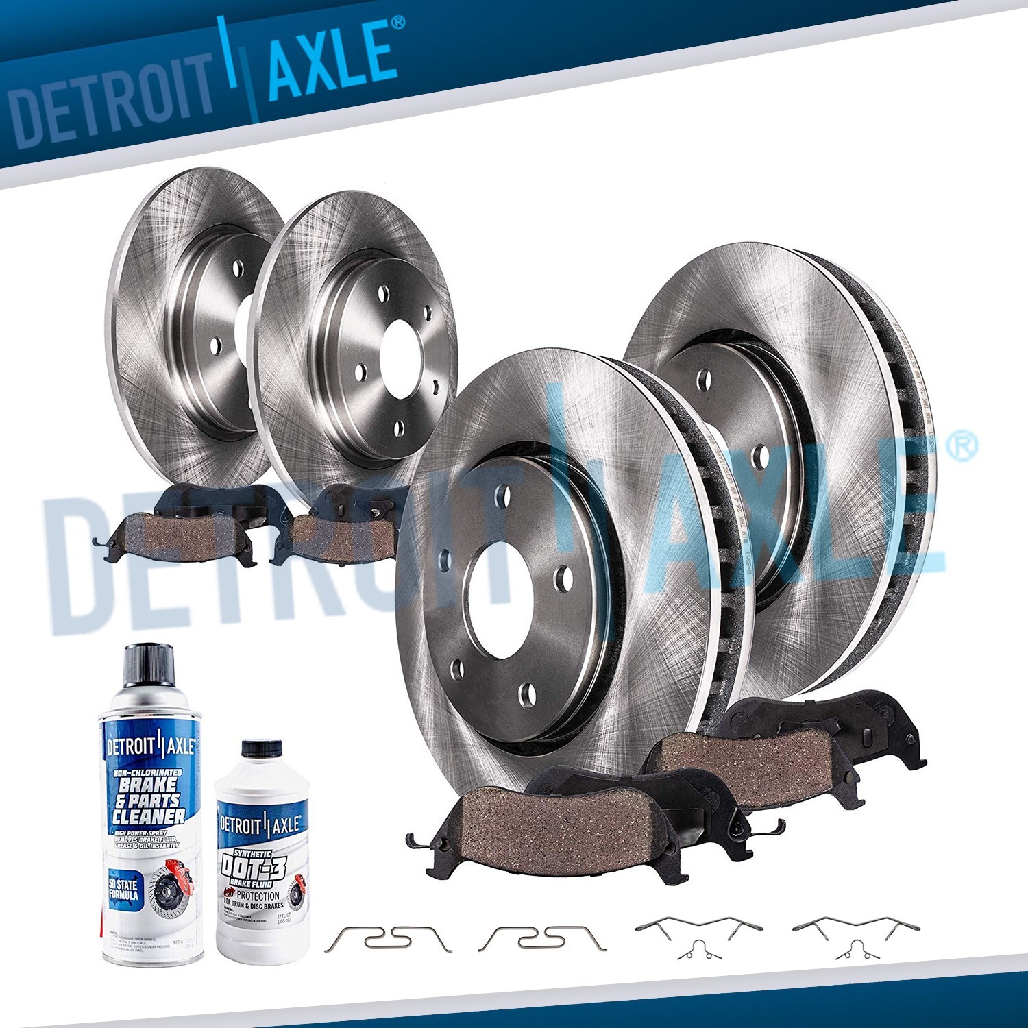 Front Rear Disc Rotors Brake Pads for Jaguar E-Pace Land Rover Discovery Sport