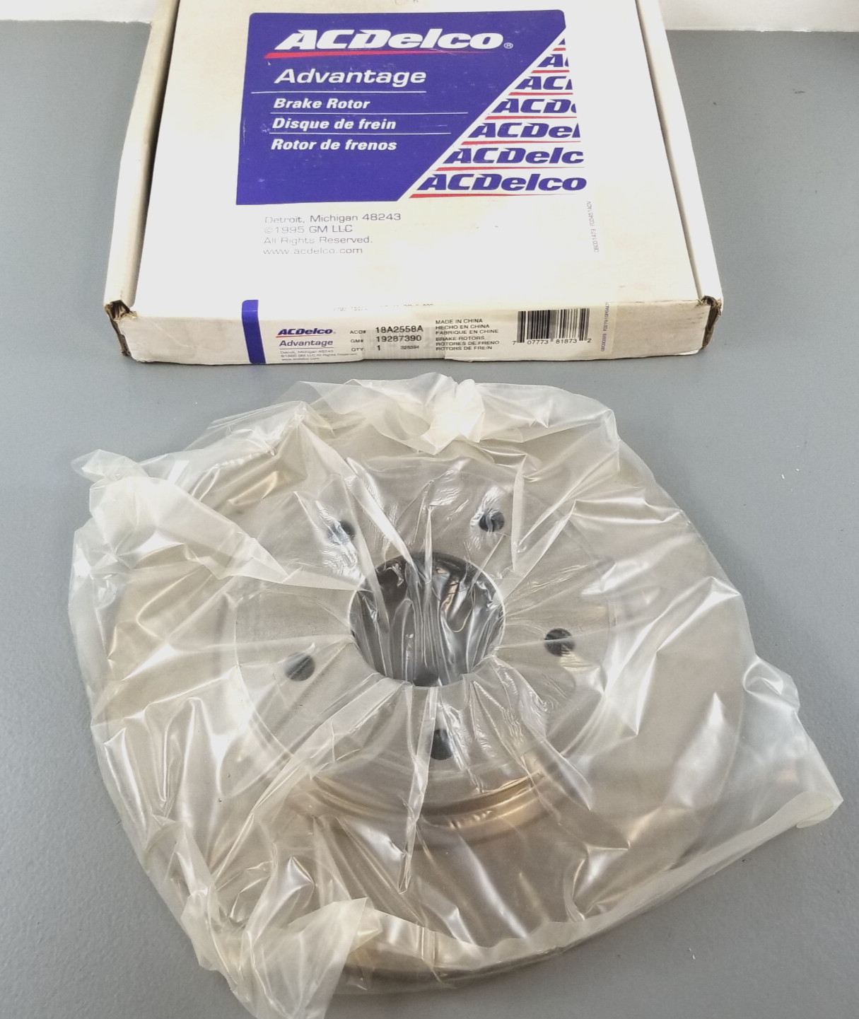 Rear Disc Brake Rotor ACDelco Advantage 18A2558A GM # 19287390