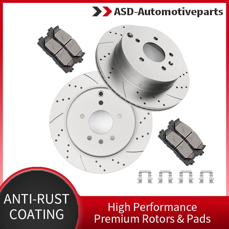 Rear Slotted Rotors Brakes and Pads Brakes Kit Fit for Chevy Equinox GMC Terrain
