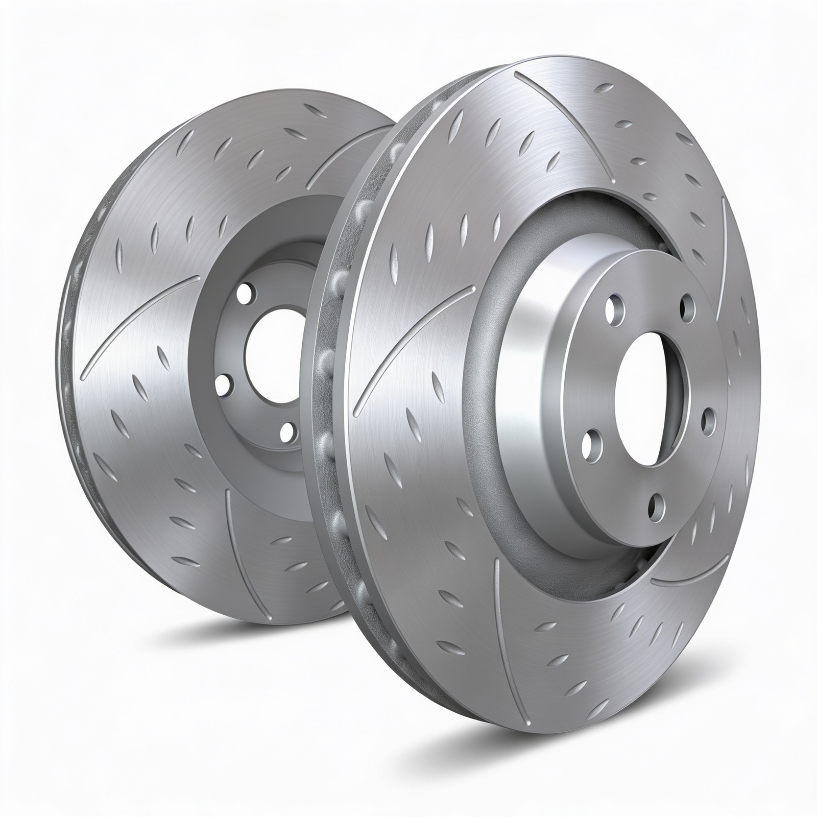 SP Performance D52-265-P Diamond Silver Zinc Front Rotors for 98-07 Lexus LX470