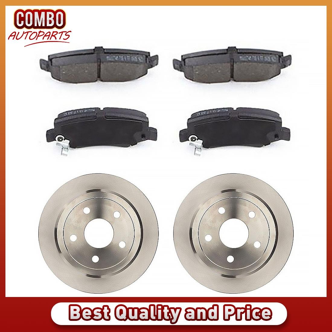 Rear Brake Rotors Brake Pads fits 2007 2008 2009 2010 2011 2012 Jeep Wrangler
