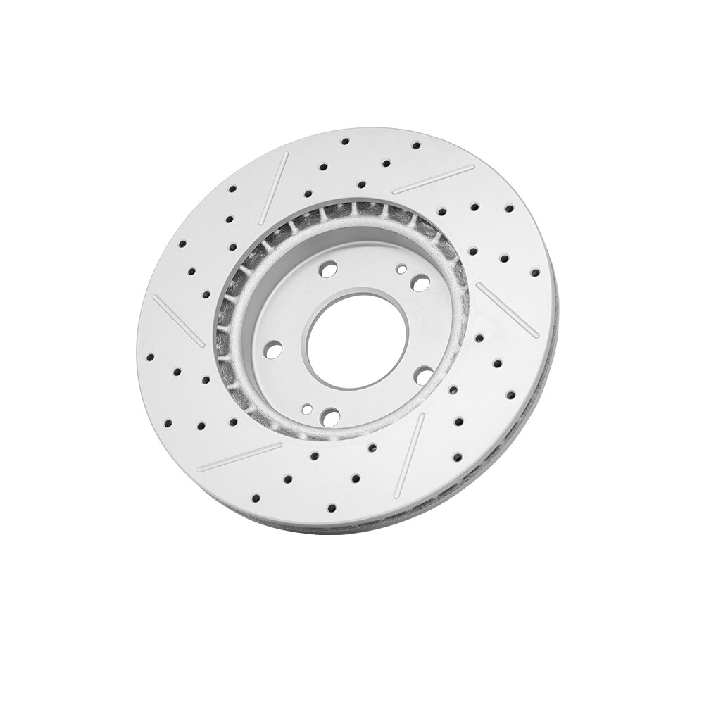 Front Rear Drilled Brake Rotors for Hyundai Elantra GT Veloster Kia Forte Soul