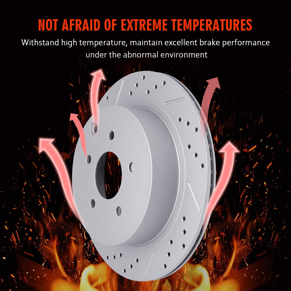 11.65″Front Brake Rotors Ceramic Pads For 2002 2003 2004 2005 2006 Toyota Camry