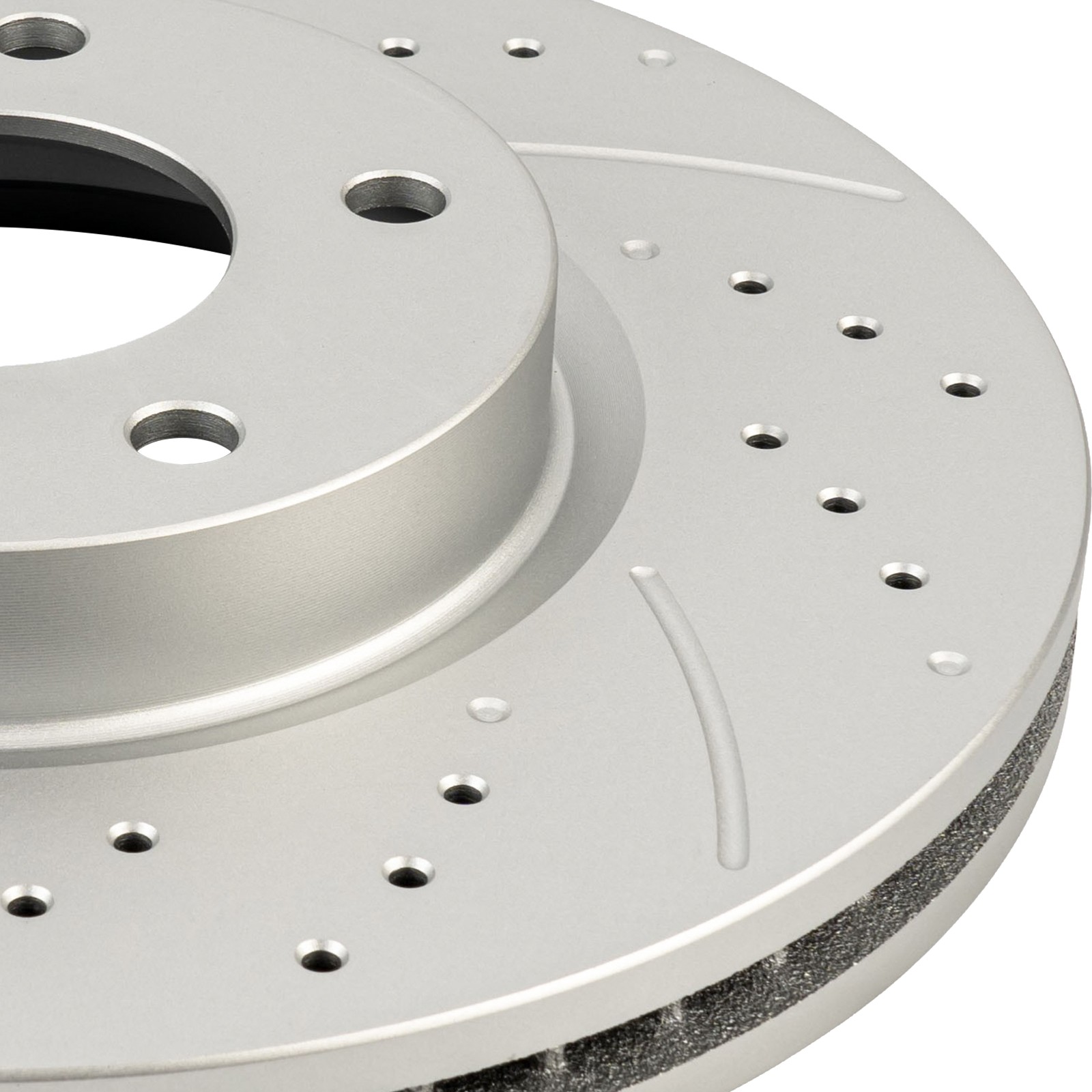 Front Drilled Slotted Zinc Plated Brake Rotor 297mm Fits 2013-2015 Mazda CX-5 2x