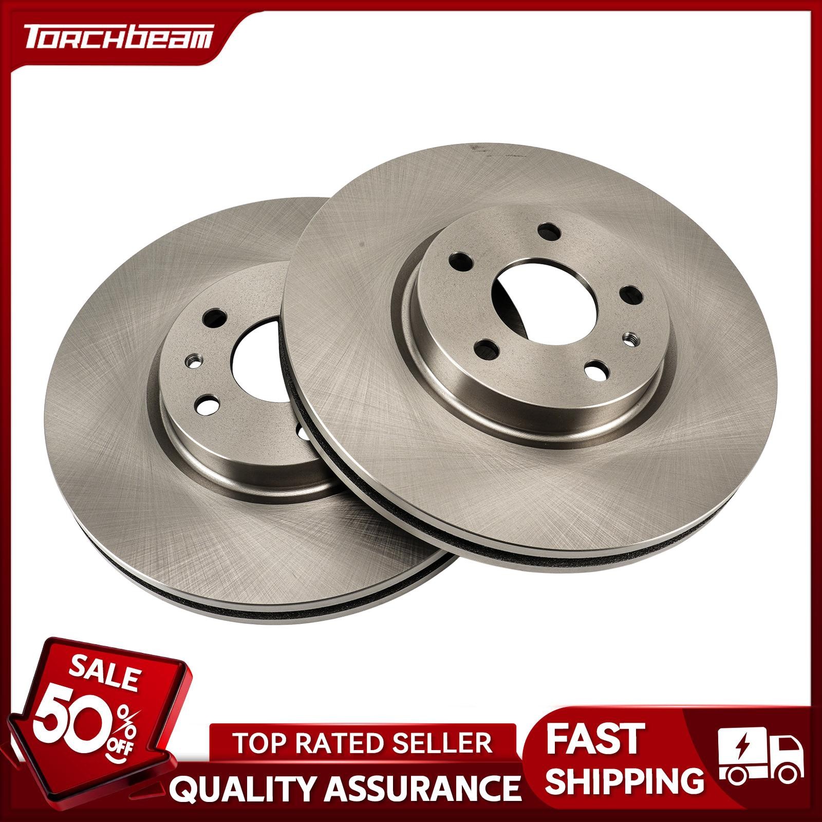 Set of 2 300mm Vented Front Disc Brake Rotors For 2014-2020 Ford Fusion 1.5T