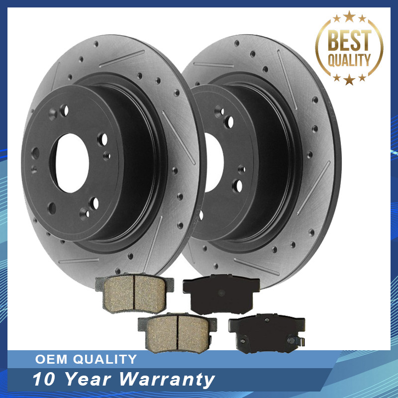 For Honda Accord Brake Rotors with Ceramic Brake Pads Rear 2003-2007 Rotor