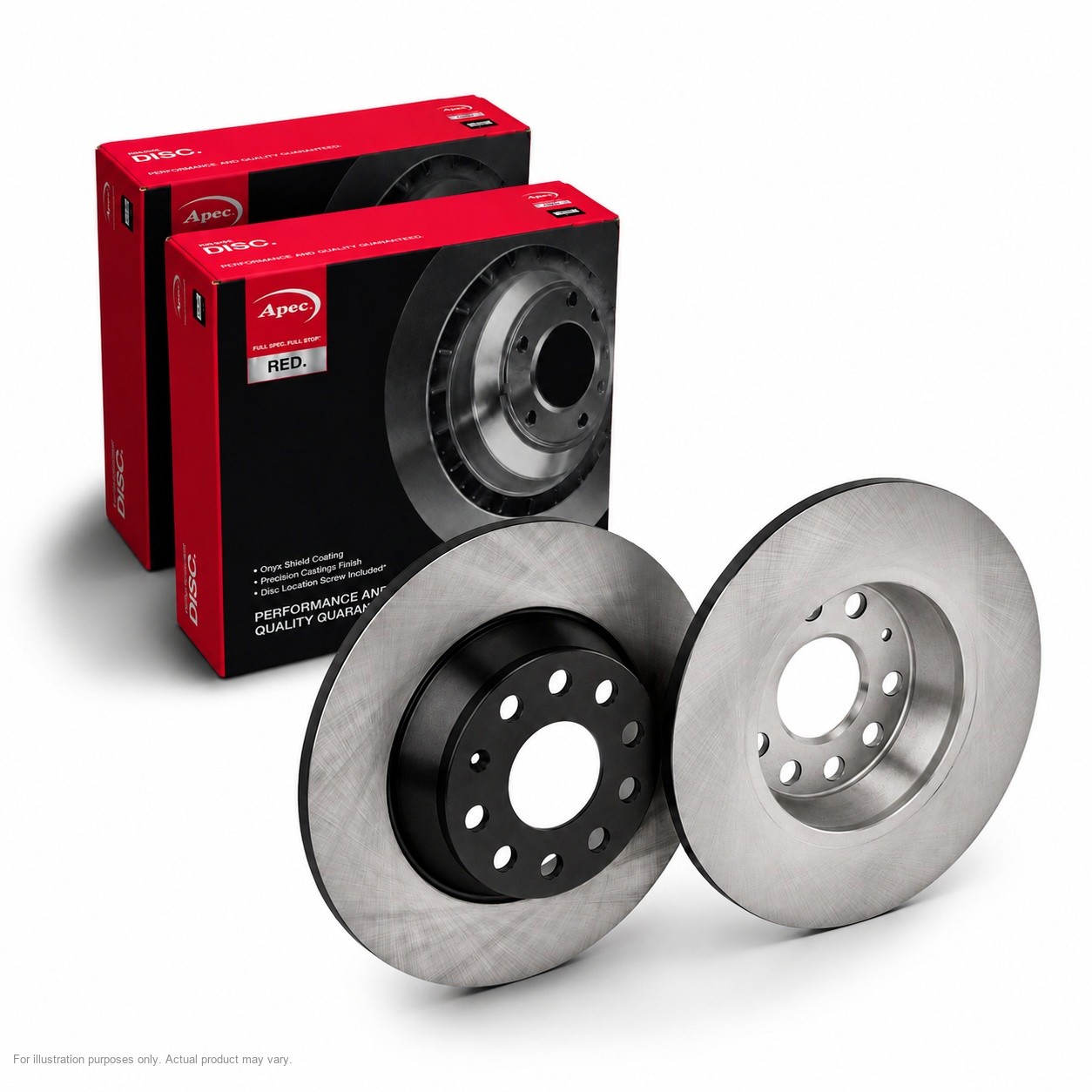 2x APEC Rear Brake Discs For AUDI A3 Sportback (8PA) 2.0 147kW/200HP/1984cc