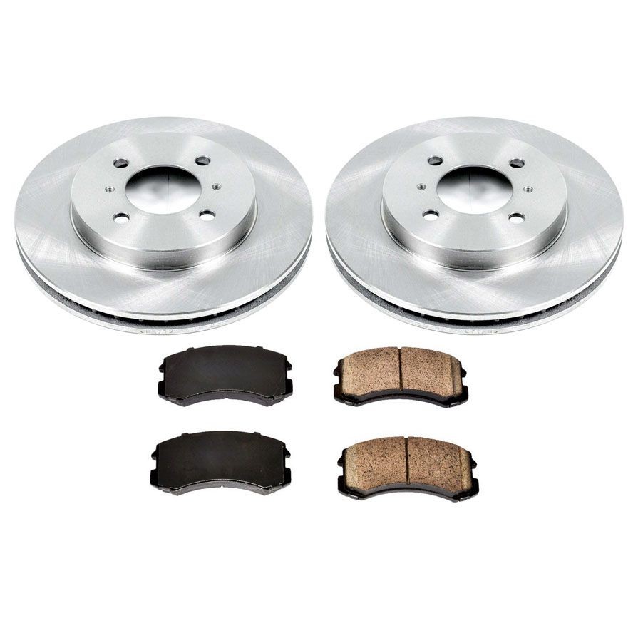 Front Brake Rotors & Pads Fits for Mitsubishi Lancer ES 2002-2005 10 5/64 Inch