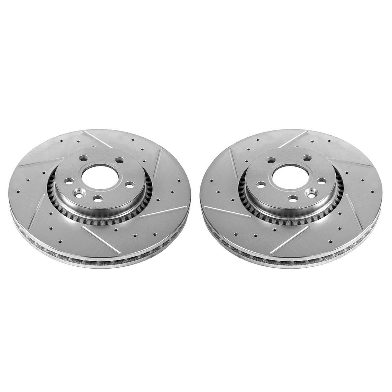 PowerStop Disc Brake Rotor Set – Fits Land Rover LR2 2008-2015, Volvo S60 2011-2