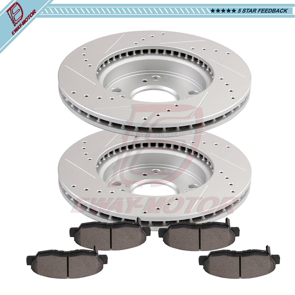 For Honda Civic DX EX EX-L HF Hybrid LX Front Ceramic Brake Rotors And Pads