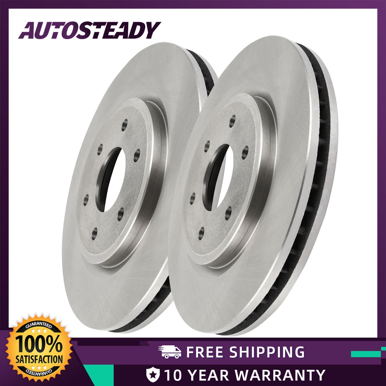 11.65 inch (296mm) Front Vented Brake Rotors for 2005 – 2012 Nissan Pathfinder