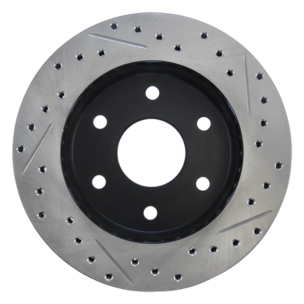 Front Right & Left Drilled-Slotted Disc Brake Rotors For Cadillac Escalade 00-99