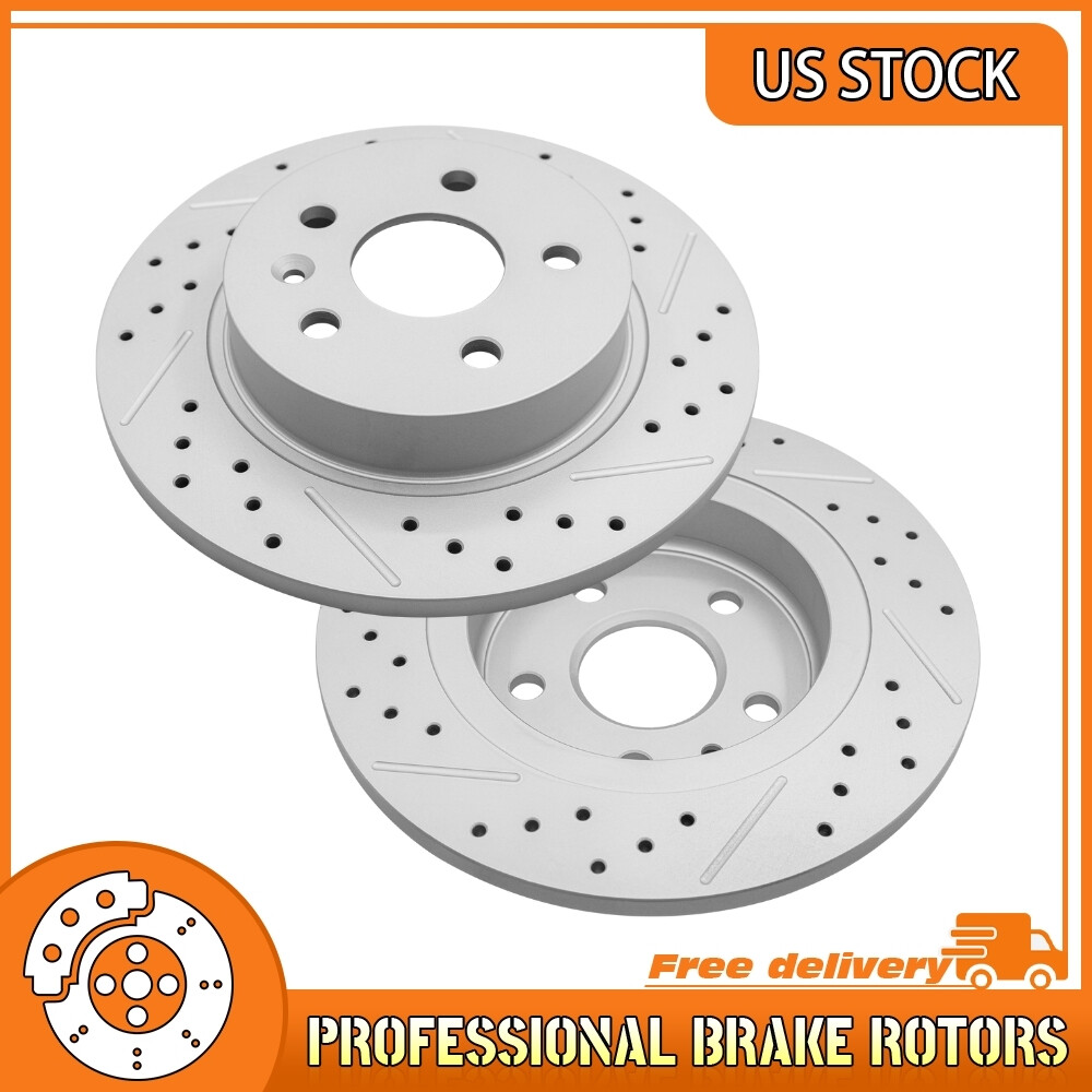 268mm Rear Drilled Brake Rotors for 2013-16 Chevy Sonic Cruze Trax Buick Encore