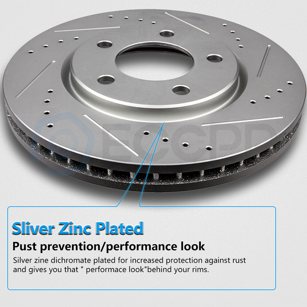 Front Drilled & Slotted Ceramic Brake Pads + Rotors For LEXUS IS250 Convertible