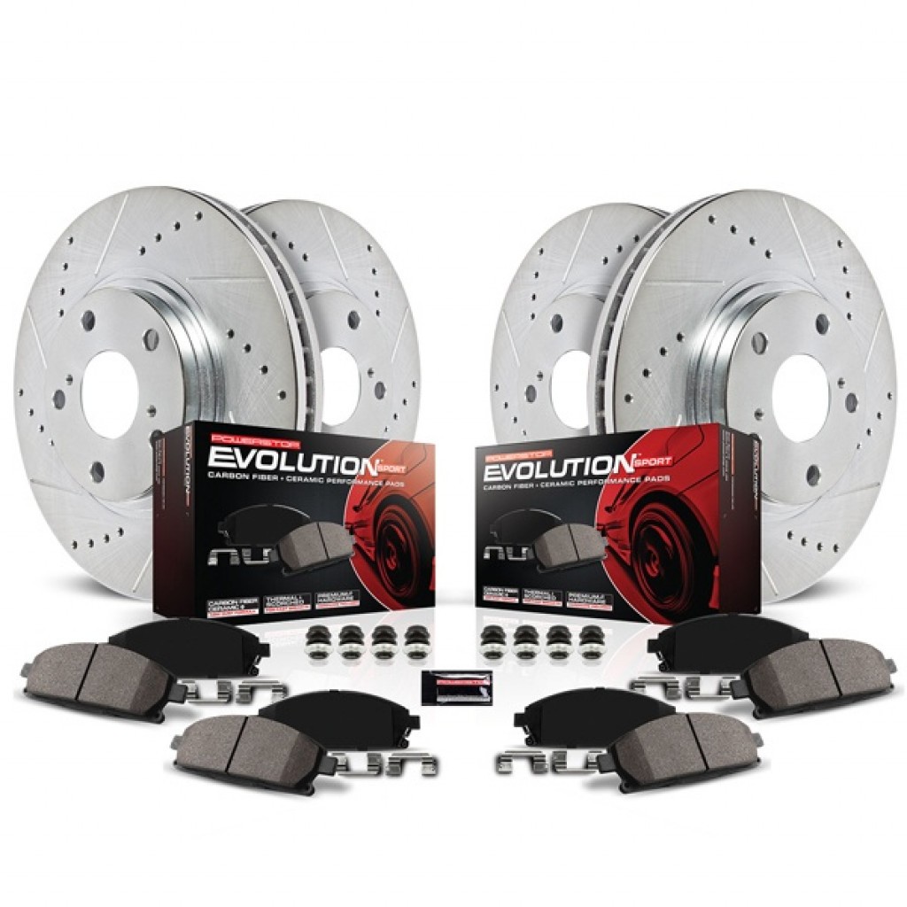 Power Stop Brake Kit For Infiniti Q60 2017 Front and Rear Z23 Evolution Sport