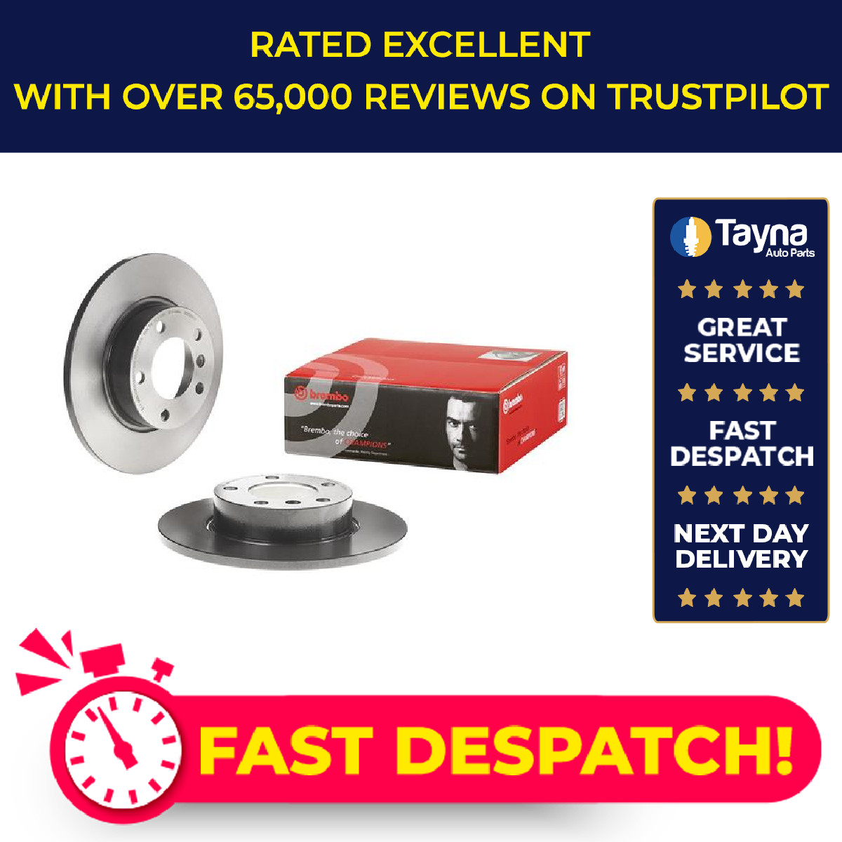 2x Brake Discs Pair Solid fits BMW Z3 E36 1.9 Front 95 to 03 286mm Set Brembo