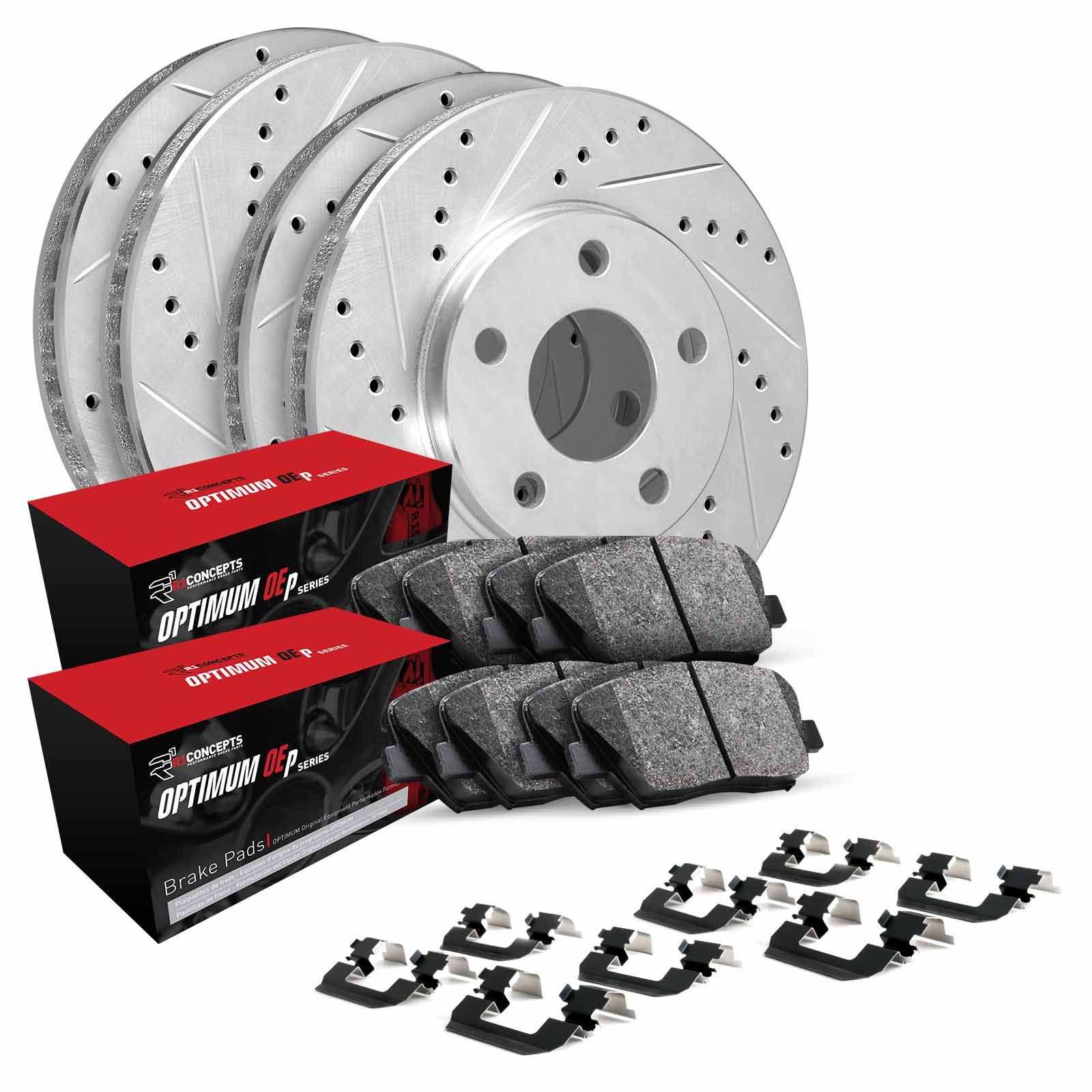 R1 Concepts Wguh2 76093 R1 Concepts Silver Drilled Slotted Rotors With 5000