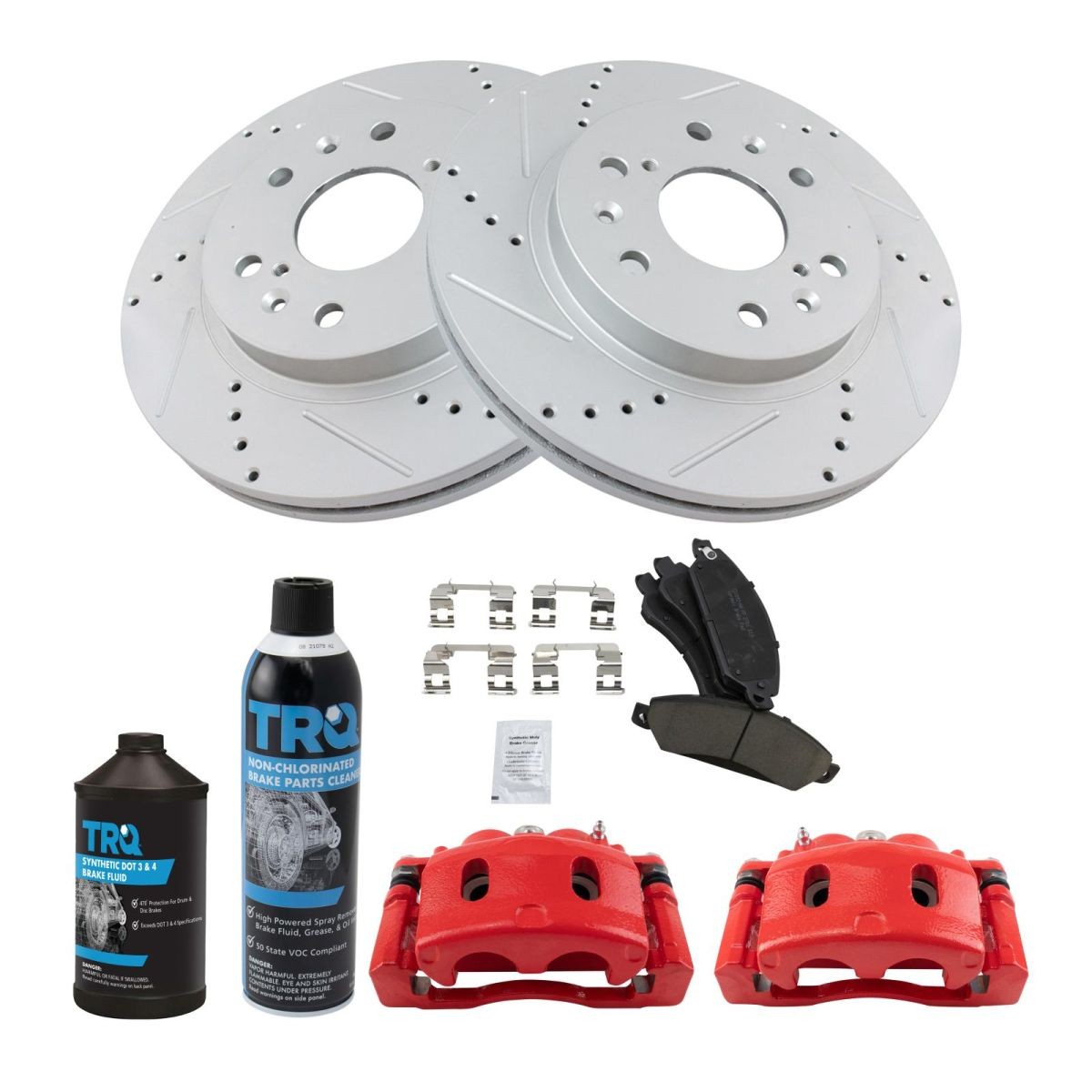 TRQ Performance Front Brake Pad & Rotor Kit Fits 07 Cadillac 05-07 Chevrolet GMC
