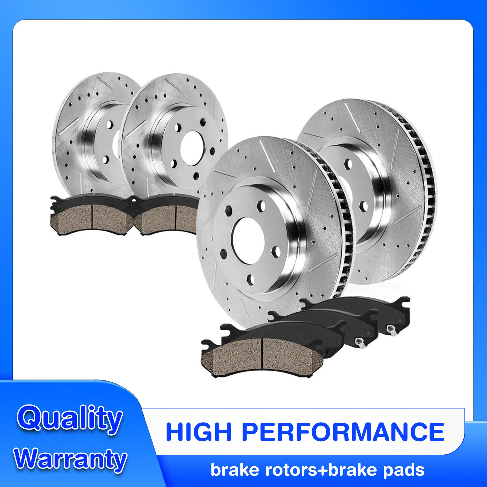 320mm Front & Rear Brakes Rotor + Brake Pad Charger Challenger V6 RWD Rotor Pad