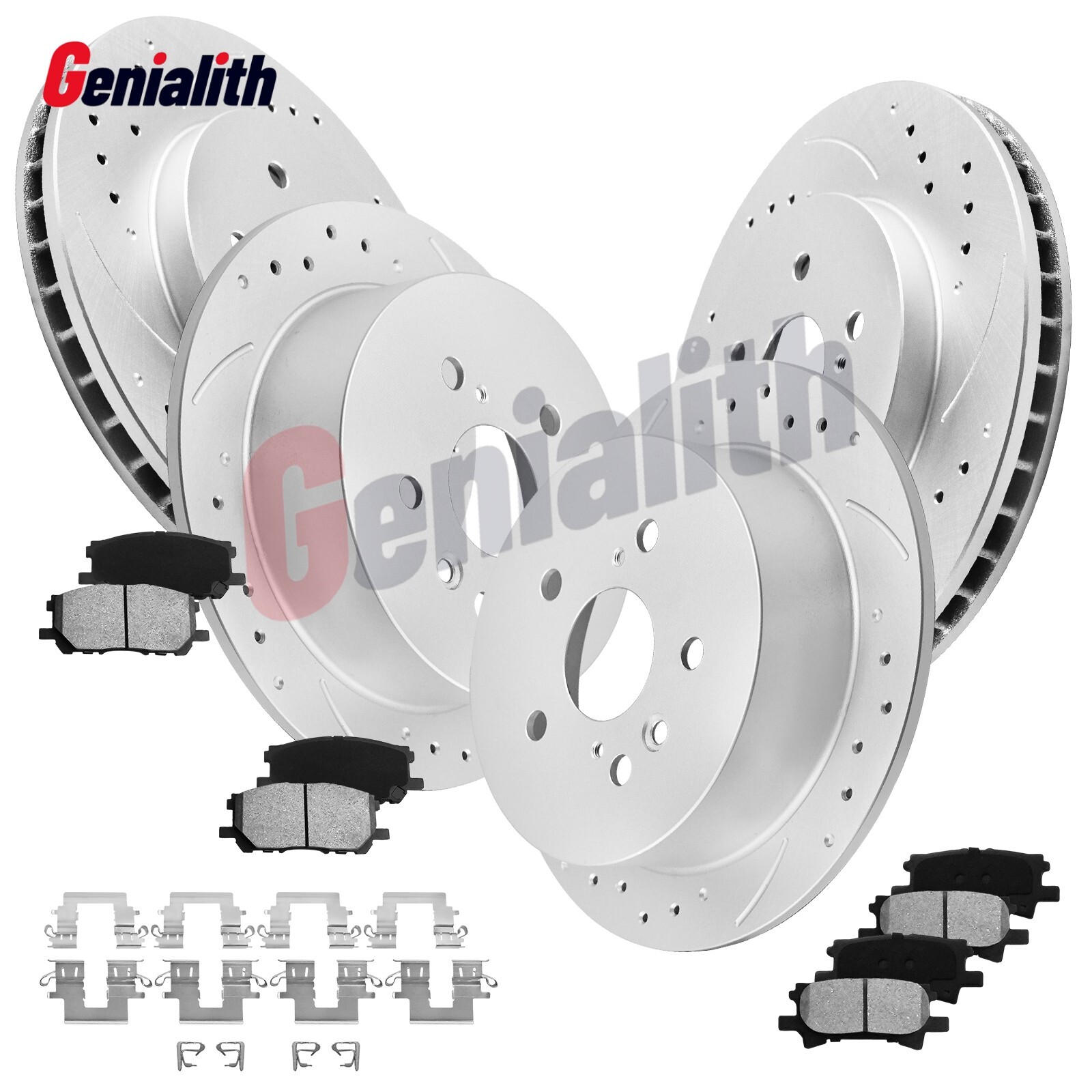 Front Rear Disc Brake Rotors + Ceramic Pads For 04 -09 Lexus RX330 RX350 RX400h