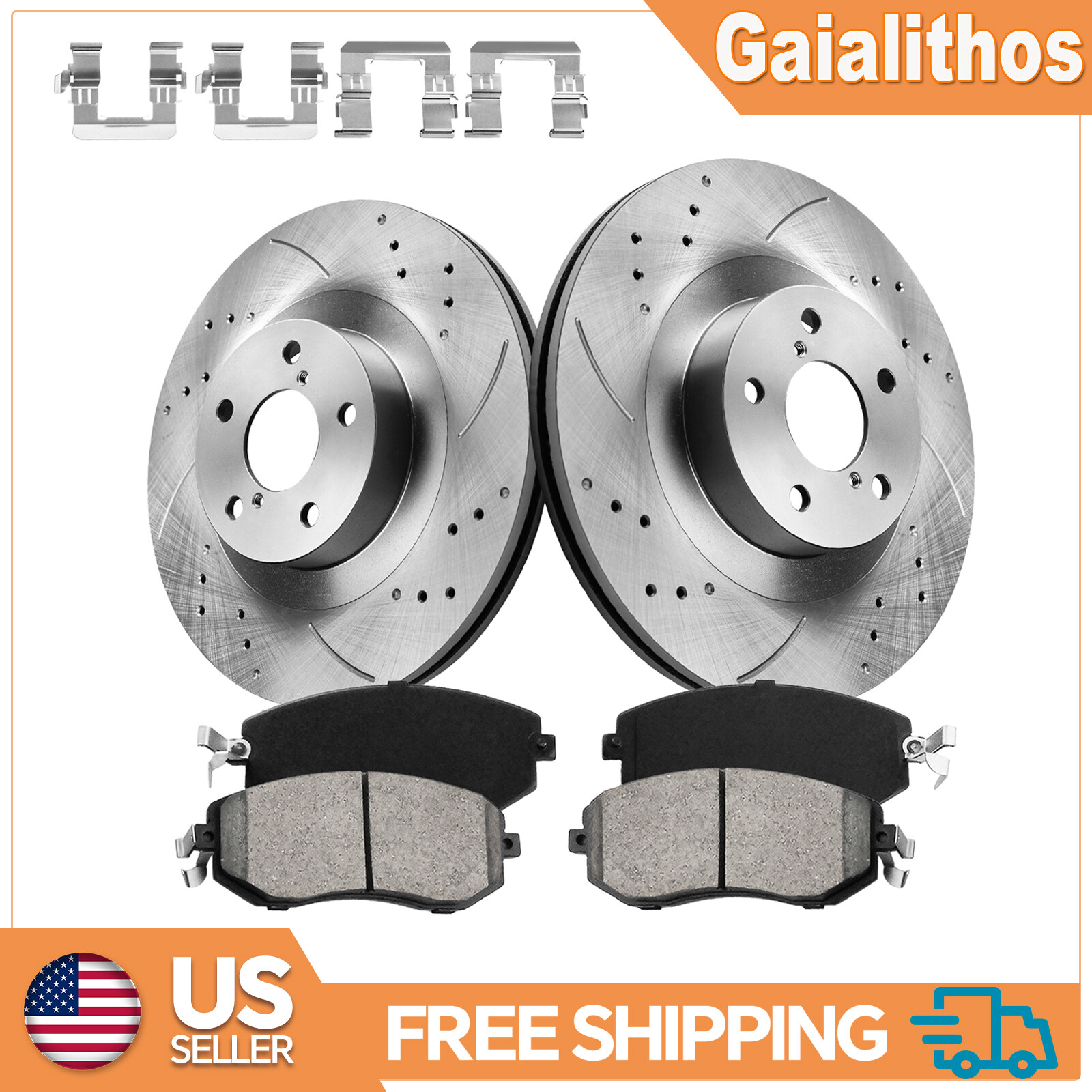 For Subaru Forester Legacy Outback Impreza WRX Front Brake Rotors & Pads 11.6″