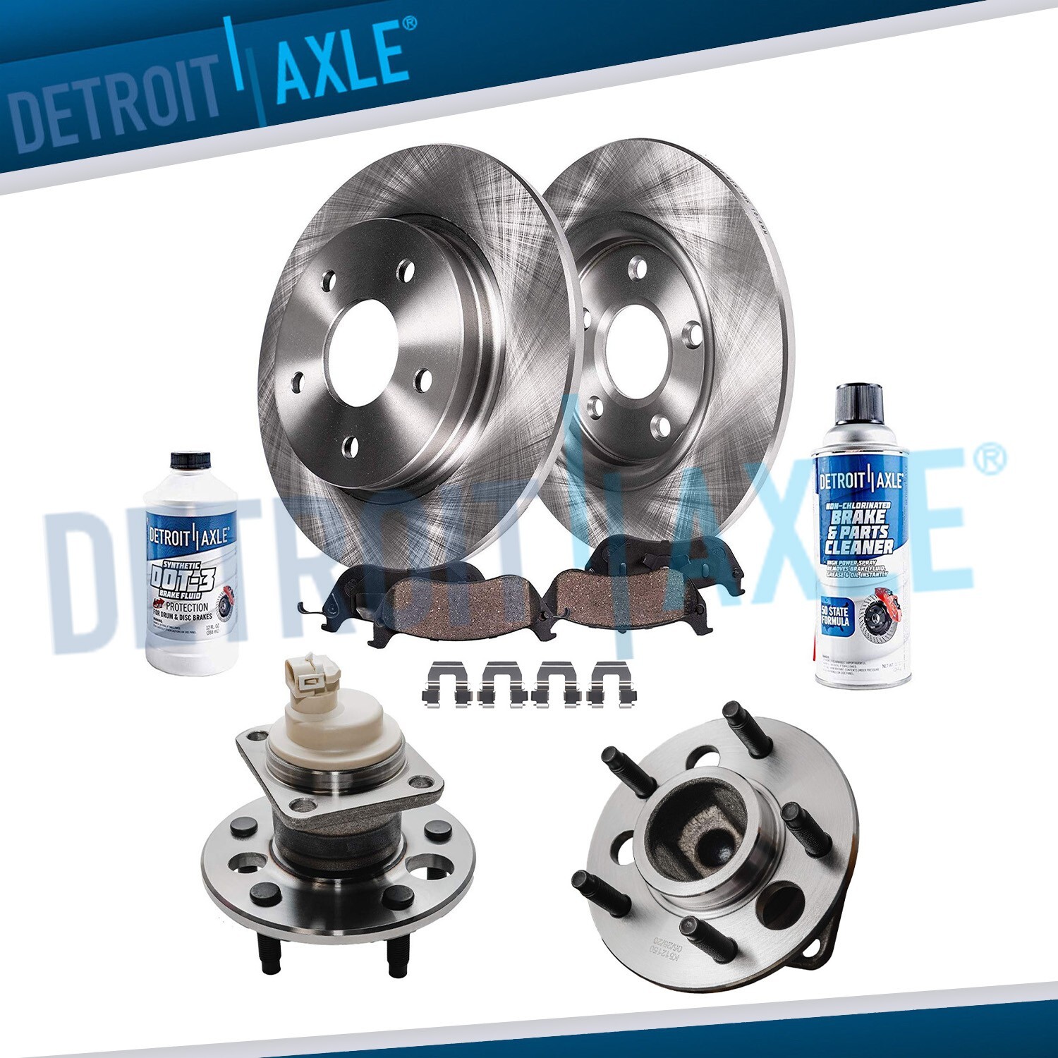FWD Rear Wheel Bearing Hubs Brake kit for 2008 2009 LaCrosse Impala Monte Carlo