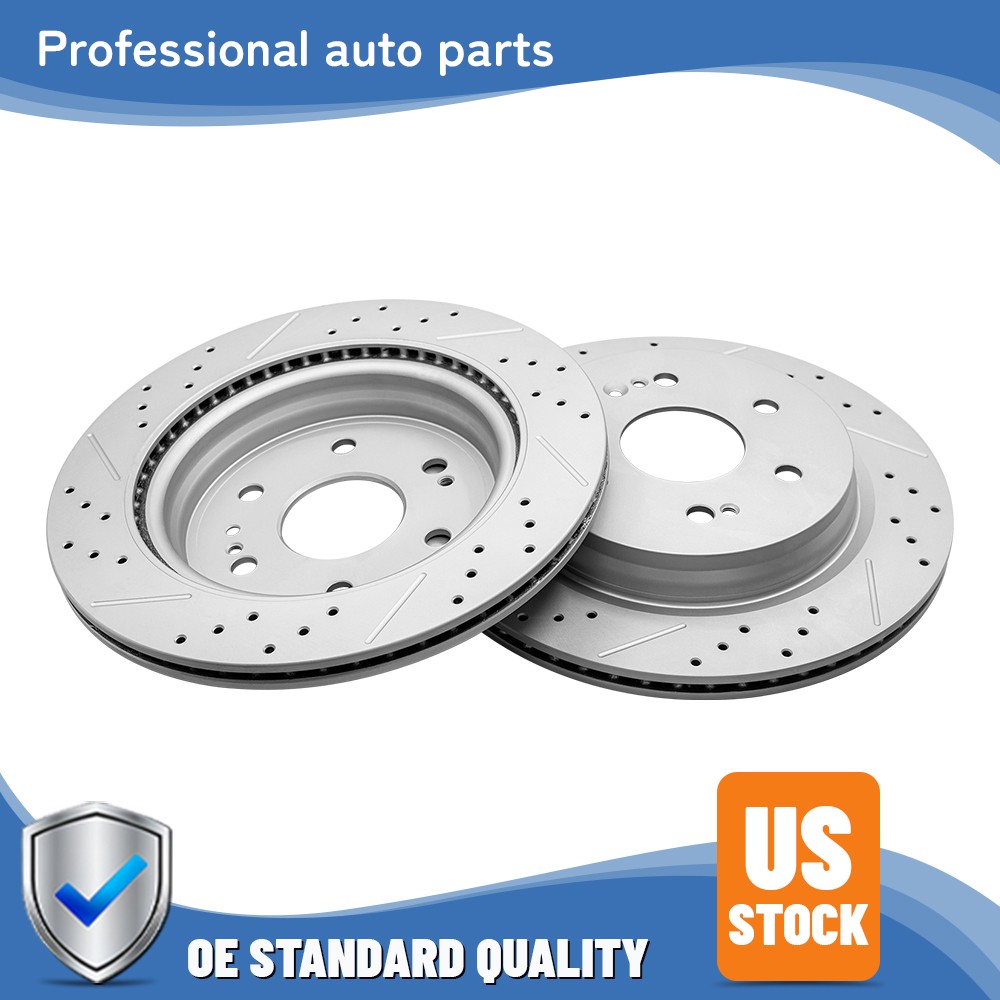 For 2019-24 2025 Sierra Silverado 1500 Suburban Tahoe Rear Disc Brake Rotors Set
