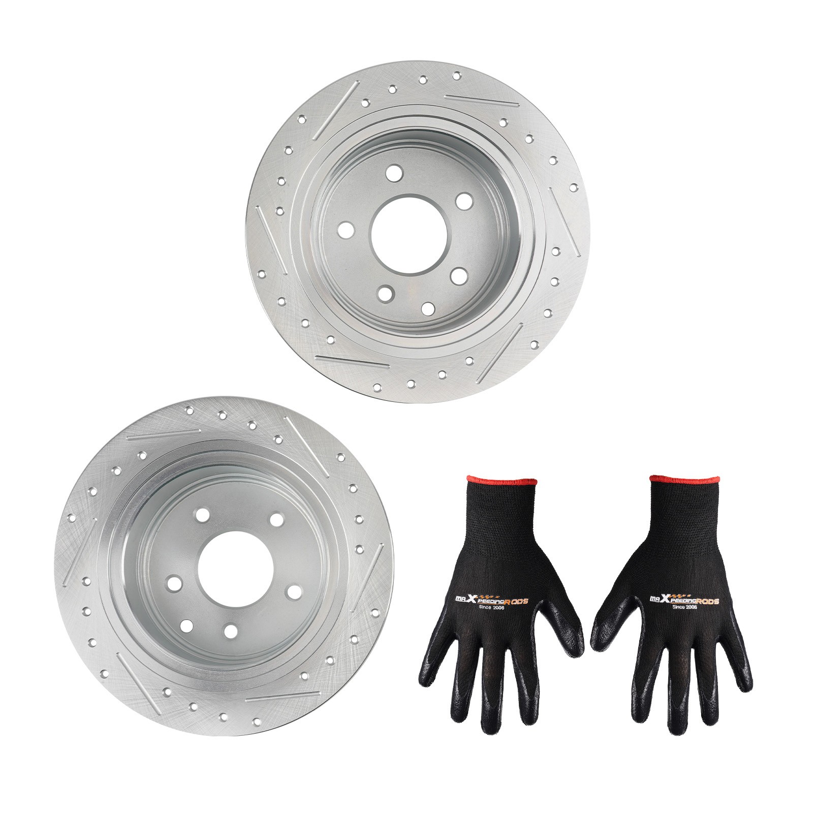 Rear Drilled & Slotted Disc Brake Rotor For Nissan Altima 2002-2025 S-31312