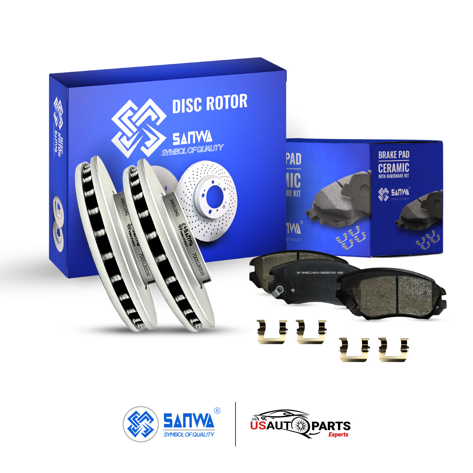 FRONT BRAKE ROTOR VENTED GEOMET COATED &CERAMIC PAD KIT 296 mm FOR REGAL 11-17