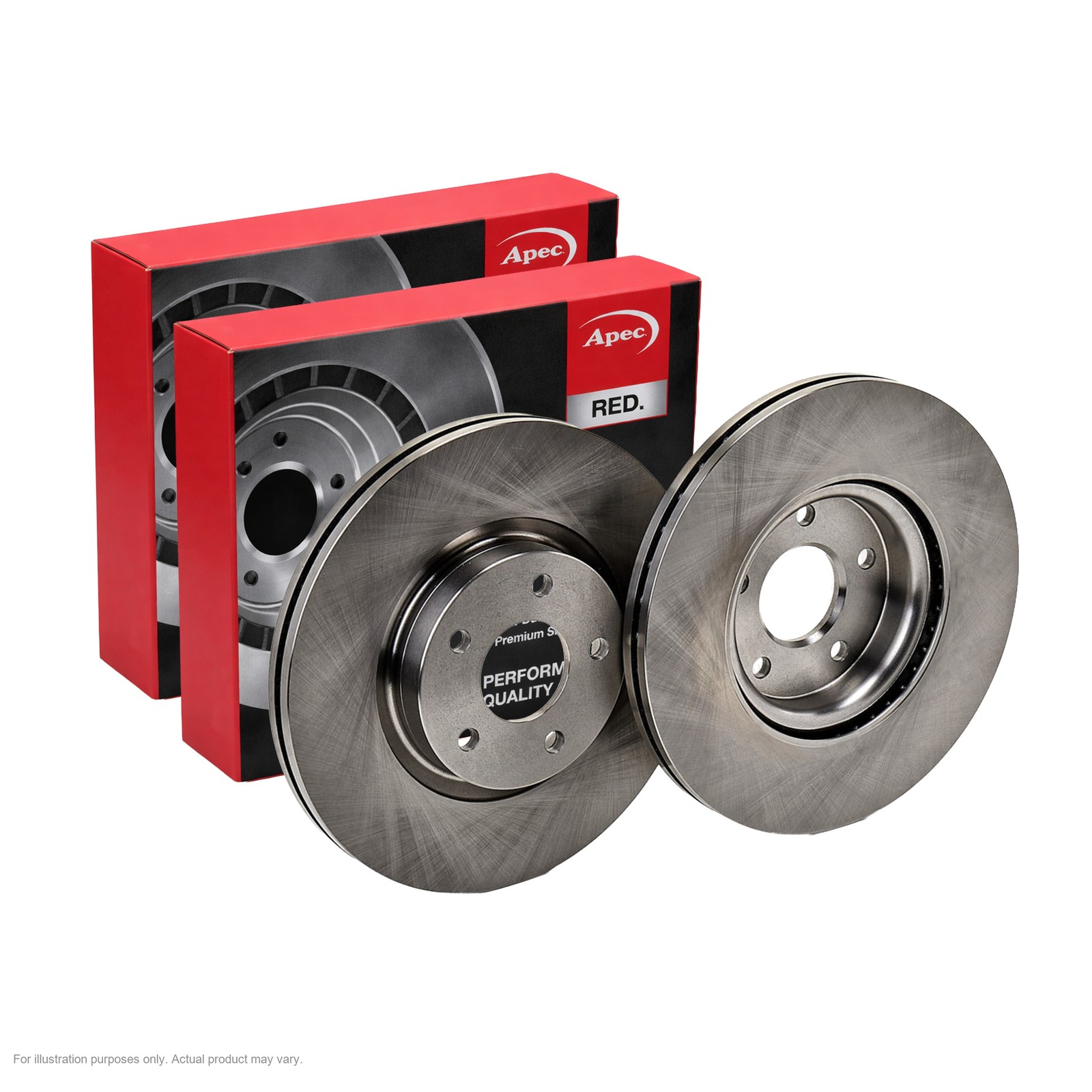 2x APEC Front Brake Discs For FORD GRAND C-MAX (DXA/CB7, D 63kW/86HP/1596cc
