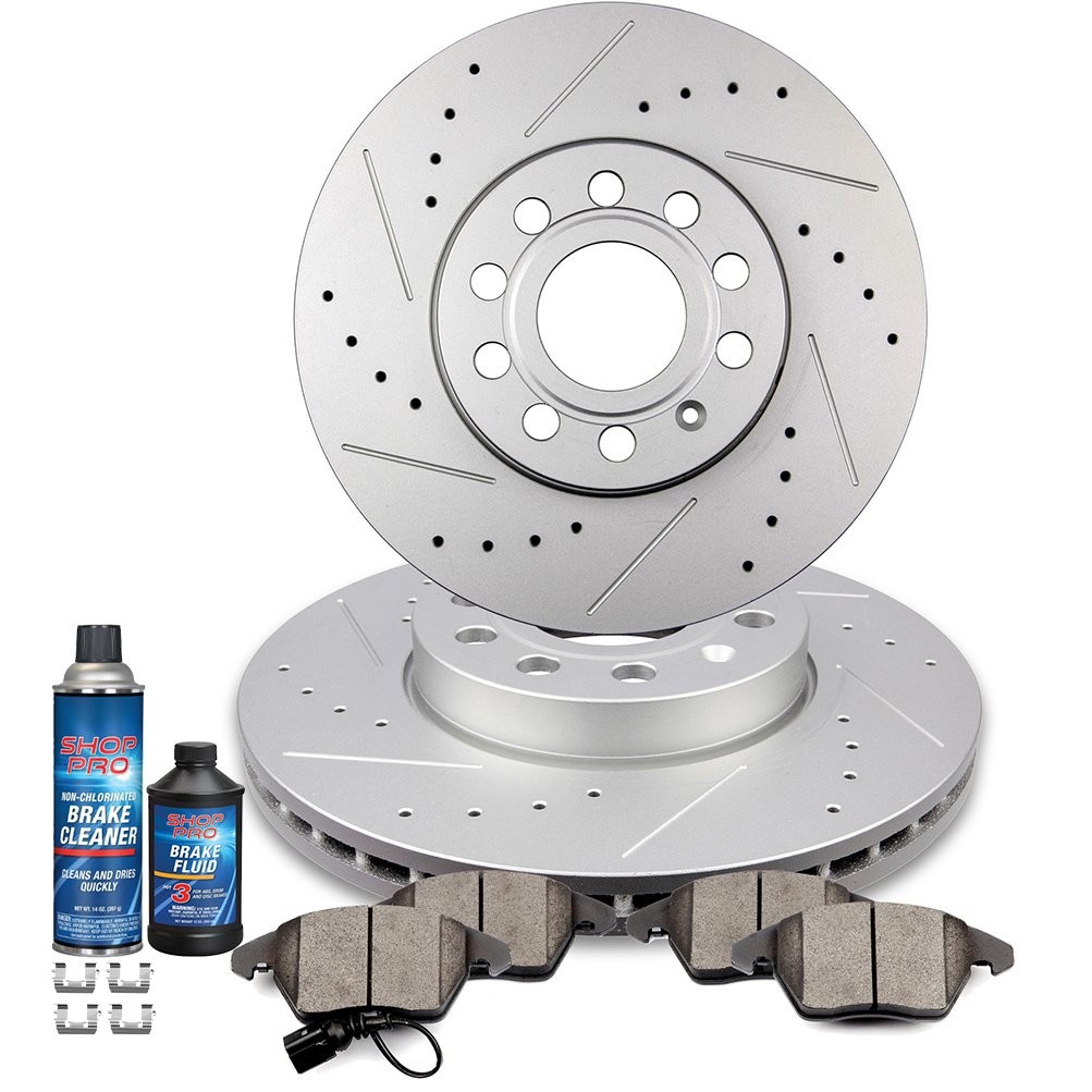 For 2005 – 2015 Volkswagen Jetta Sedan Front Brake Discs Rotors And Ceramic Pads