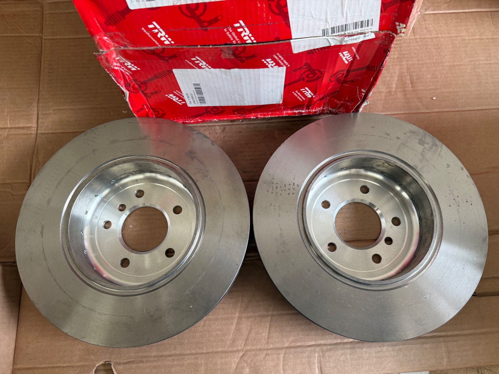 Fits BMW 5 6 Series E60 E61 Rear Vented Brake Discs Pair 345mm TRW DF6624S