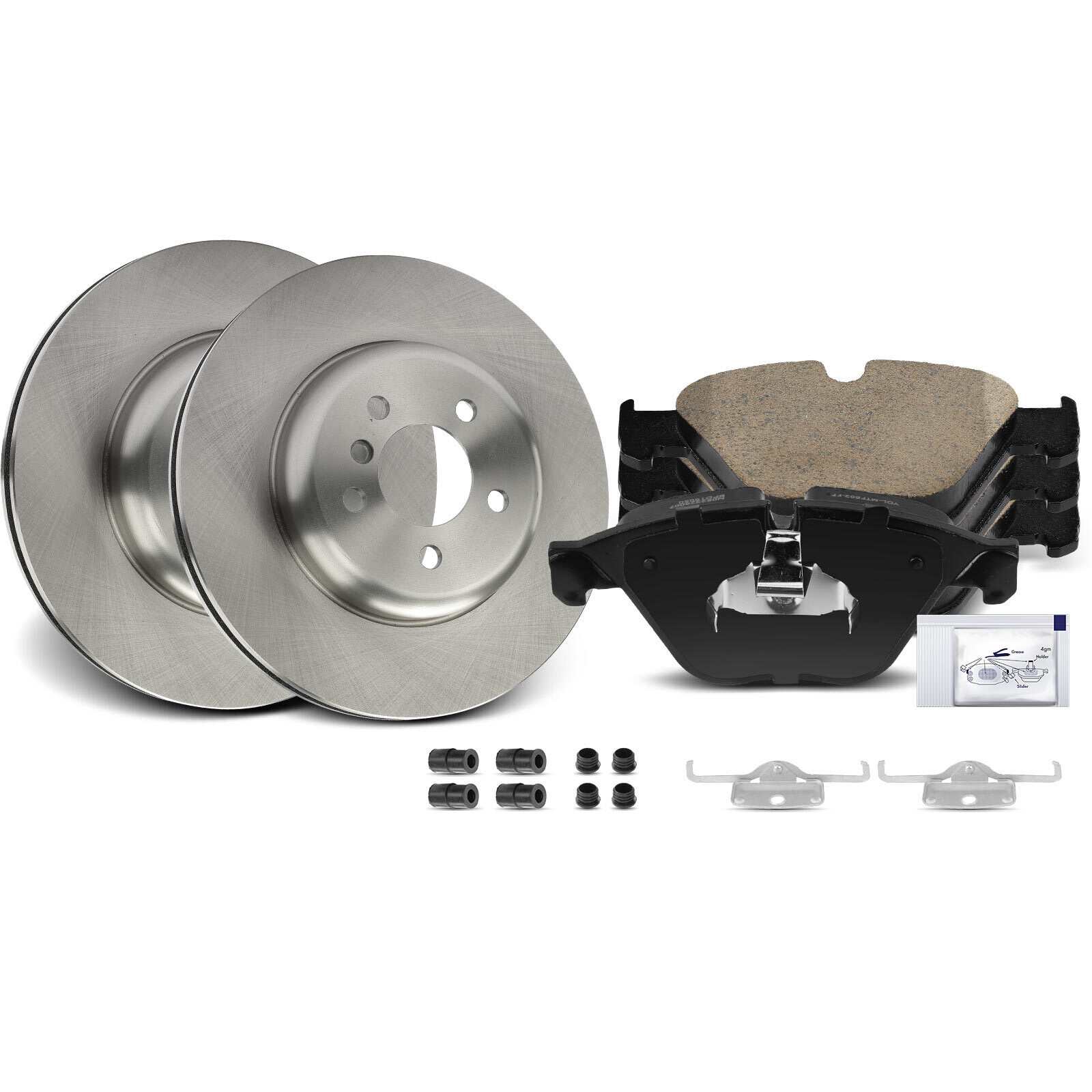 6Pcs Front Disc Rotors & Ceramic Brake Pad for BMW F10 535d 535d xDrive 640i F12