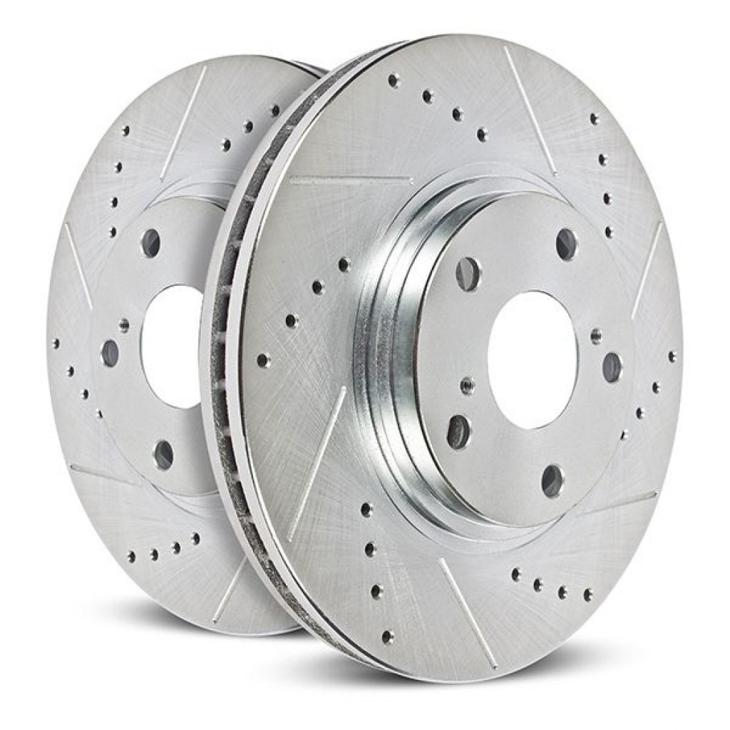 Power Stop Brake Rotors For Lexus NX200t 2015-2017 Front Drilled/Slotted Pair