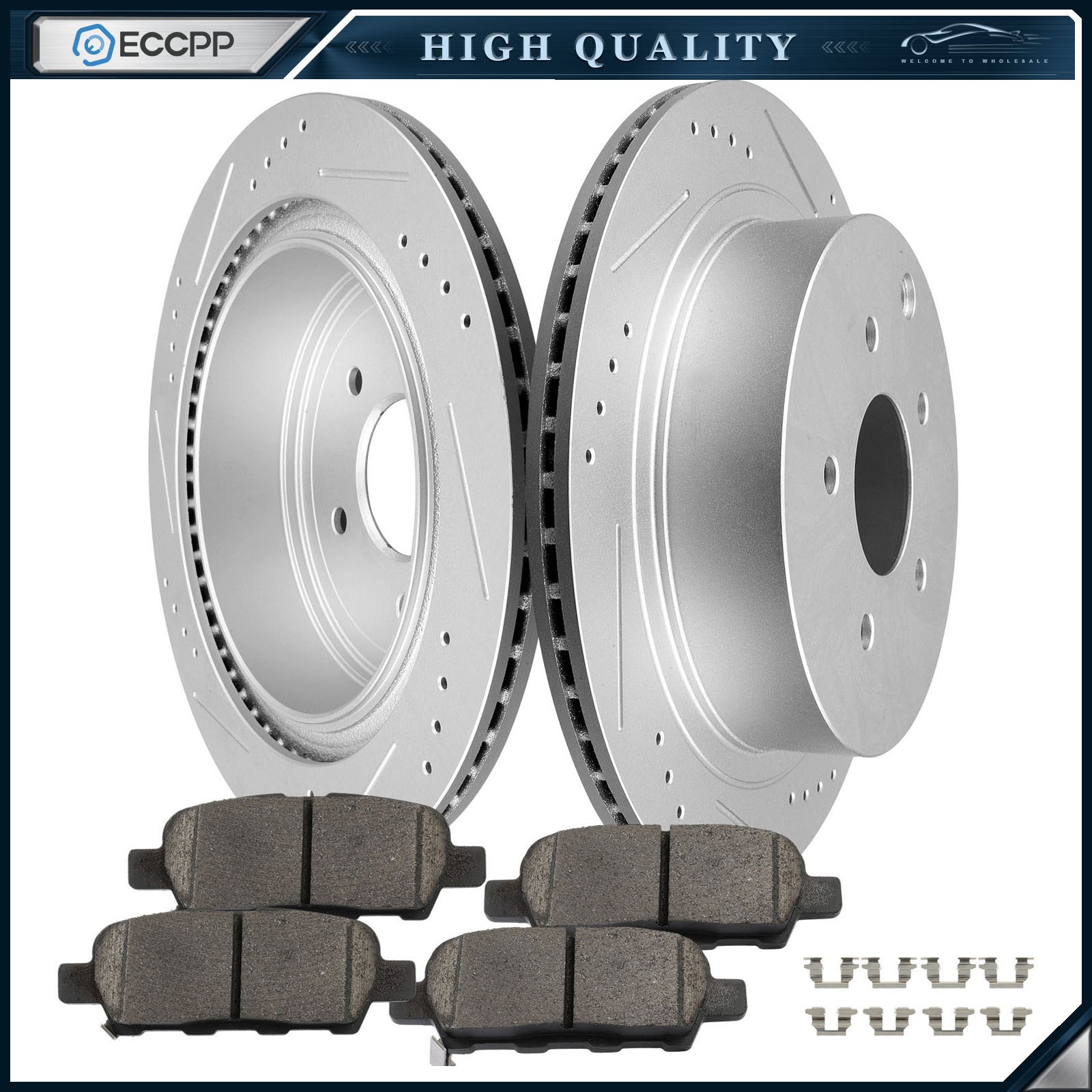 Rear Brake Rotors And Pads For Nissan Murano Pathfinder Quest INFINITI FX35